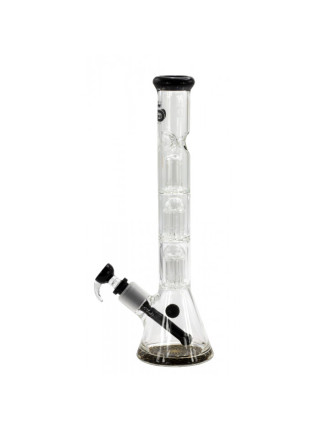 Бонг стеклянный Grace Glass Black Triple Tree-Arm Percolator H:40 SG:29.2/18.8mm  d:50mm - фото №8 / Rtabak