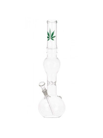 Бонг стеклянный Leaf Green Line H:39cm - Ø:40mm SG:14,5m