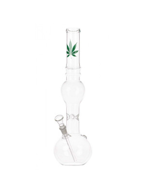 Бонг стеклянный Leaf Green Line H:39cm - Ø:40mm SG:14,5m - фото №19 / Rtabak