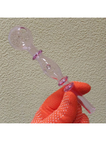 Стеклянная трубка для курения Simple Oil Pink Ø30 мм.