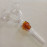 Стеклянная трубка для курения Skull Double Oil Orange Ø30 мм.