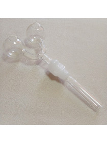 Стеклянная трубка для курения Skull Double Oil White Ø30 мм.