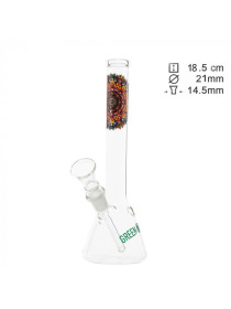 Бонг стеклянный Greenline H;18,5 cm Ø:22 mm SG:14.5 mm