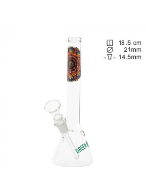 Бонг стеклянный Greenline H;18,5 cm Ø:22 mm SG:14.5 mm - фото №14 / Rtabak