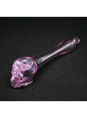Стеклянная трубка для курения Skull Pipe - Розовый
