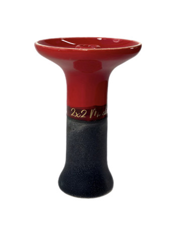 Чаша для Кальяна 2х2 Bomb Phunnel Glaze Red/Black
