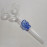 Стеклянная трубка для курения Skull Double Oil Light Blue Ø30 мм.