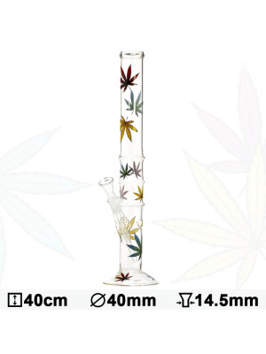 Бонг стеклянный Multi Leaf H:40cm Ø:40mm - фото №13 / Rtabak
