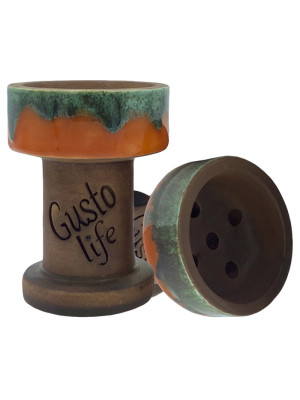 Чаша для кальяна Gusto Bowls Rook (Orange/Green) - фото №2 / Rtabak