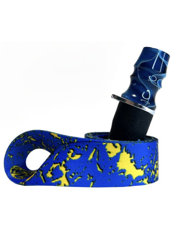 Персональный мундштук для Кальяна PERSONALKA Epoxy Twice Blue I`m Ukrainian