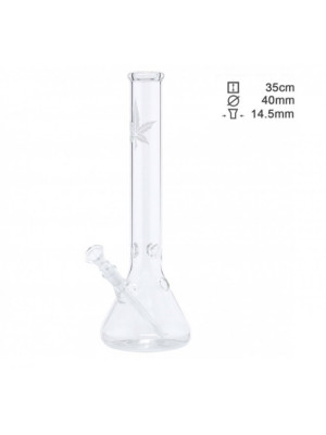Бонг стеклянный Leaf Beaker H:35cm - Ø:40mm - SG:14.5mm - фото №18 / Rtabak
