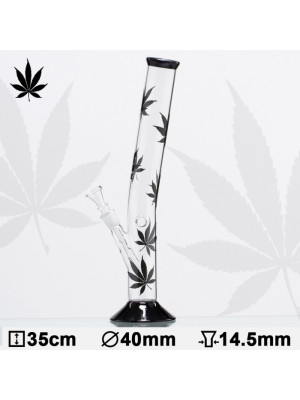 Бонг стеклянный HANGOVER Multi Leaf H:35cm-Ø:40mm-SG: 14,5mm - фото №17 / Rtabak