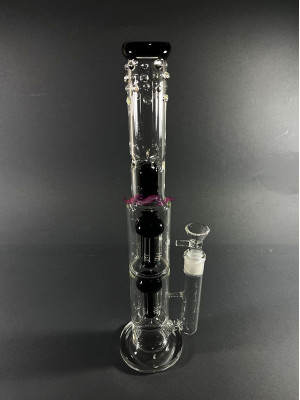 Стеклянный бонг Medusa Double Black - фото №11 / Rtabak