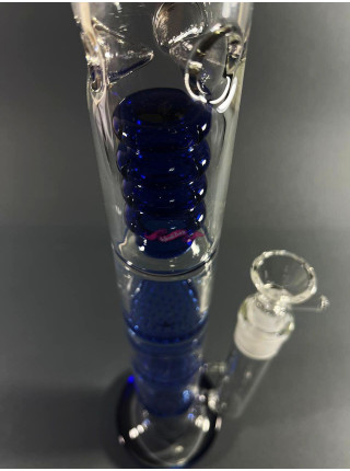 Стеклянный бонг Triple 2 Blue - фото №5 / Rtabak