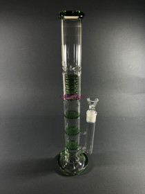 Стеклянный бонг Triple 2 Green