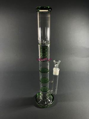 Стеклянный бонг Triple 2 Green - фото №6 / Rtabak