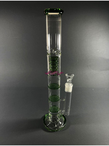 Стеклянный бонг Triple 2 Green