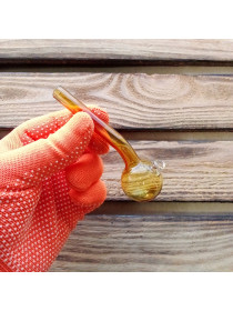 Стеклянная трубка для курения Sherlock Nose Oil Yellow Ø30 мм.