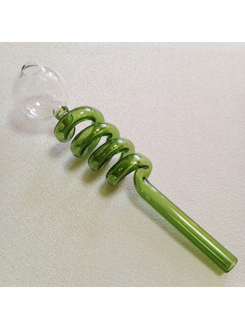 Стеклянная трубка для курения Helix Oil Green Ø30 мм.