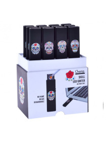 Зажигалка Champ | USB lighters Black Skull