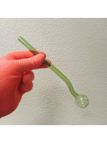 Стеклянная трубка для курения Sherlock Ball Long Oil Green Ø30 мм.