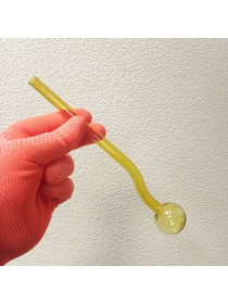 Стеклянная трубка для курения Sherlock Ball Long Oil Yellow Ø30 мм.
