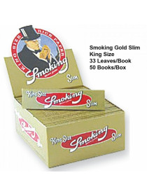 Бумага для самокруток GOLD Smoking Slim KingSize 33