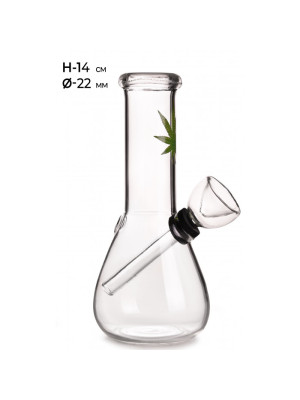 Бонг стеклянный MISTIQ H:14cm - Ø:22mm - фото №6 / Rtabak