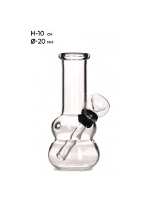 Бонг стеклянный MISTIQ H:10.5cm Ø:20mm