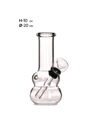 Бонг стеклянный MISTIQ H:10.5cm Ø:20mm - фото №5 / Rtabak