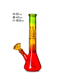 Бонг стеклянный MISTIQ - H: 30cm Ø: 40mm S: 18.8mm