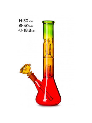 Бонг стеклянный MISTIQ - H: 30cm Ø: 40mm S: 18.8mm - фото №0 / Rtabak