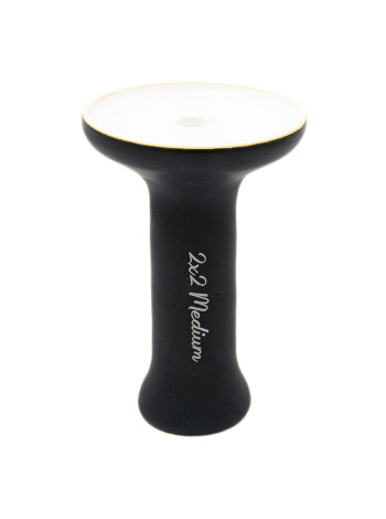 Чаша для кальяна 2x2Hookah Medium черно-белая