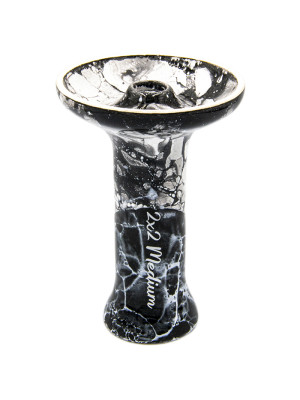 Чаша для кальяна 2x2Hookah Medium черно-белая - фото №4 / Rtabak