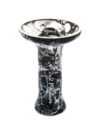 Чаша для кальяна 2x2Hookah Medium черно-белая