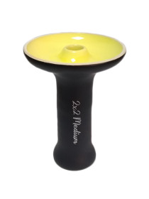 Чаша для кальяну 2x2Hookah Medium чорно-жовта