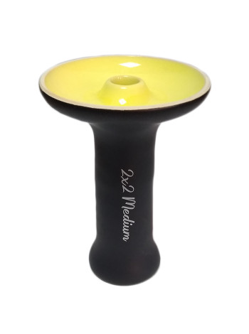 Чаша для кальяна 2x2Hookah Medium черно-желтая
