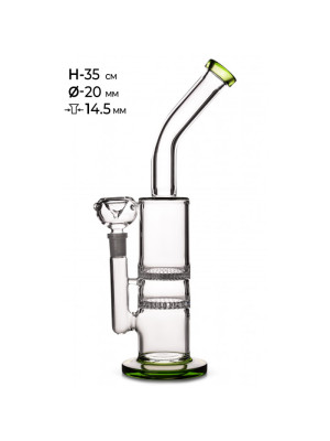 Бонг стеклянный MISTIQ H:35cm - Ø:20mm-SG:14.5mm - фото №10 / Rtabak