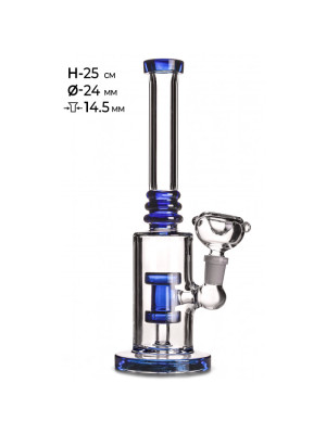 Бонг стеклянный MISTIQ H:25.5cm Ø:24mm SG:14,5mm - фото №8 / Rtabak