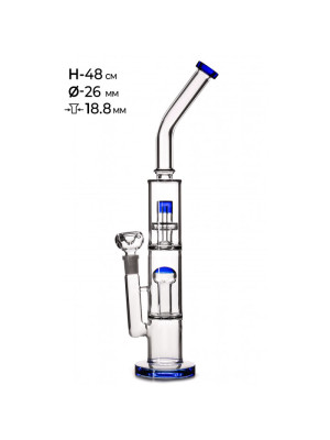 Бонг стеклянный MISTIQ - H: 48cm Ø: 26mm S: 18.8mm - фото №1 / Rtabak
