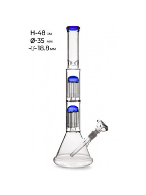 Бонг стеклянный MISTIQ - H: 48cm Ø: 35mm S: 18.8mm - фото №2 / Rtabak