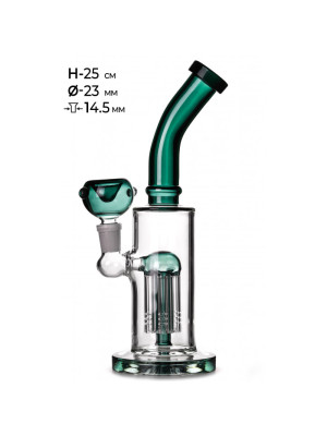 Бонг стеклянный MISTIQ H:25cm Ø:23mm SG:14,5mm - фото №9 / Rtabak