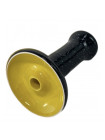 Чаша для Кальяна 2х2 Bomb Phunnel Glaze Yellow (черная в точку) фото №0 / www.rtabak.com.ua