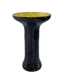 Чаша для Кальяна 2х2 Bomb Phunnel Glaze Yellow (черная в точку)