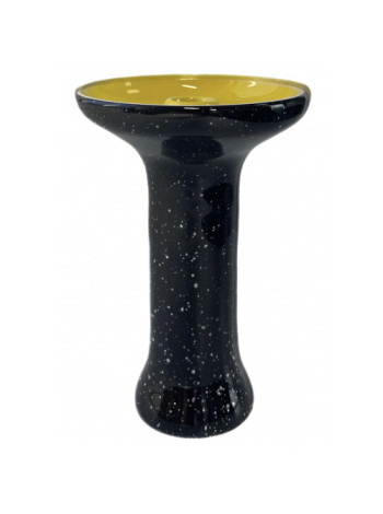Чаша для Кальяна 2х2 Bomb Phunnel Glaze Yellow (черная в точку)
