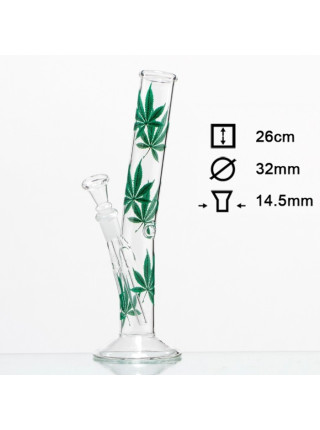 Бонг стеклянный HANGOVER Multi Leaf H:26cm-?:32mm - фото №15 / Rtabak
