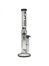 Бонг стеклянный Grace Glass Limited Edition Black  Barrel Bong H:42cm Socket:18,8cm TH:5mm