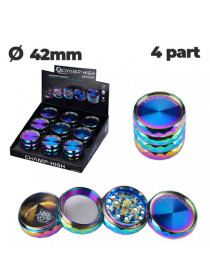 Гриндер алюминиевый CHAMP HIGH RAINBOW DIAMOND GRINDER 42 mm