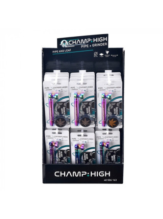 Трубка и гриндер CHAMP HIGH RAINBOW GLASS PIPE & GRINDER - фото №1 / Rtabak