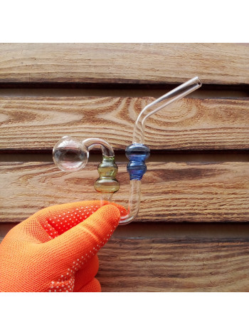 Стеклянная трубка для курения Sherlock Bubblum Oil Clear Ø30 мм.